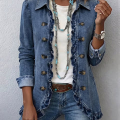 Medium Blue Ruffelle™ | Ruffled Jacket