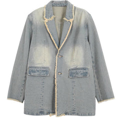Dionne™ | Vintage-Style Oversized Blazer with Raw Edges - photo 2