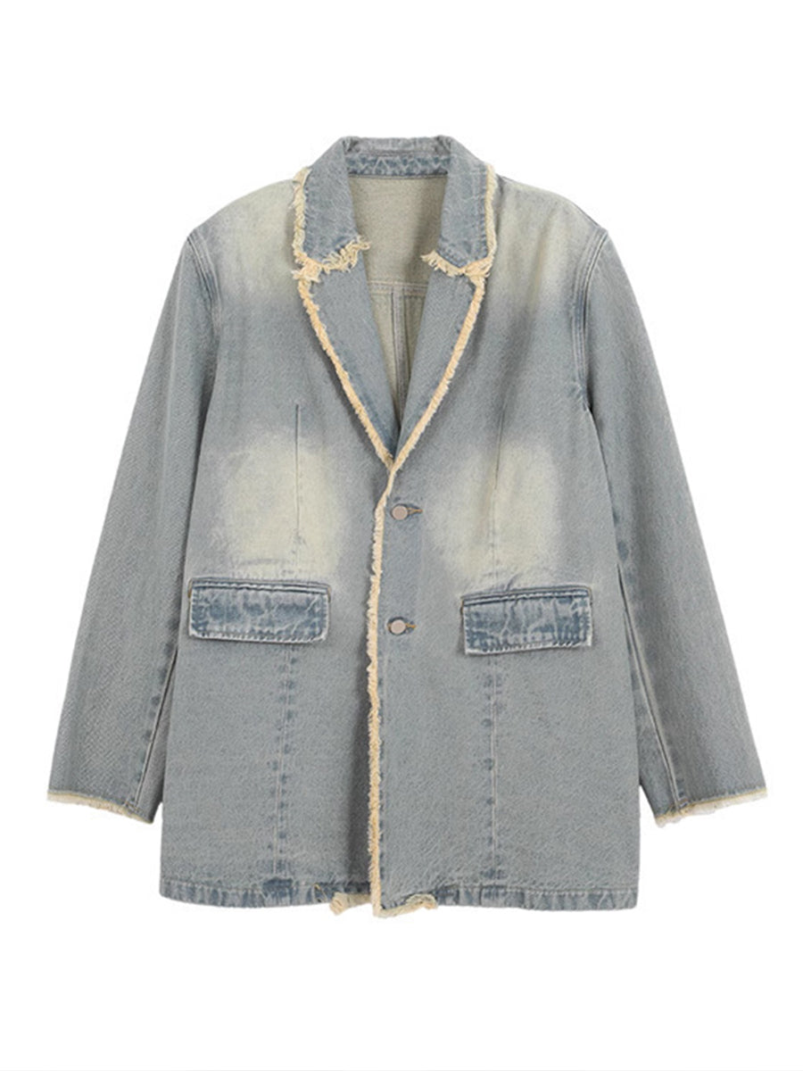 Dionne™ | Vintage-Style Oversized Blazer with Raw Edges - photo 2