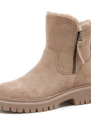 Rosalind platform winter boots in Beige