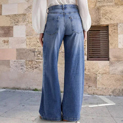Simone High-Waisted Wide-Leg Jeans in Blue