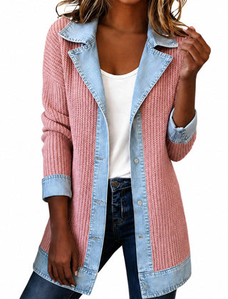 Greta Relaxed Patchwork Jacket in Pink