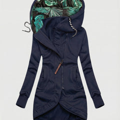 Vivienne hooded winter coat in Navy