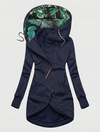 Vivienne hooded winter coat in Navy